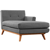 Right-Facing Upholstered Fabric Sectional Sofa - 110 Inch