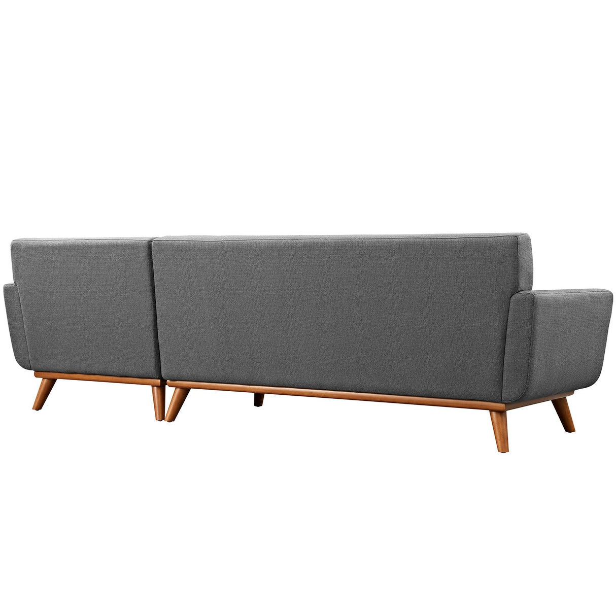 Right-Facing Upholstered Fabric Sectional Sofa - 110 Inch