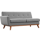 Right-Facing Upholstered Fabric Sectional Sofa - 110 Inch