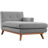 Right-Facing Upholstered Fabric Sectional Sofa - 110 Inch