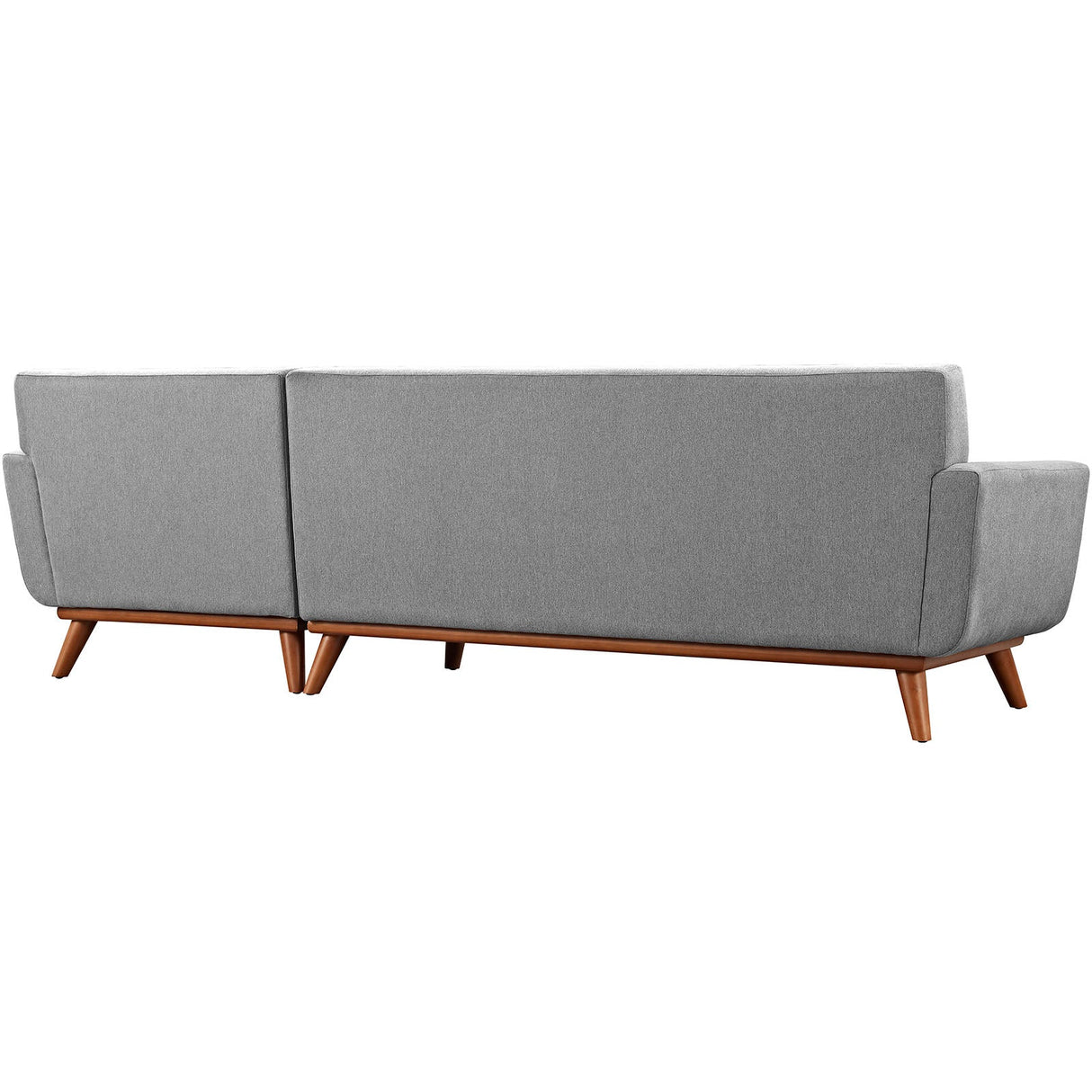 Right-Facing Upholstered Fabric Sectional Sofa - 110 Inch