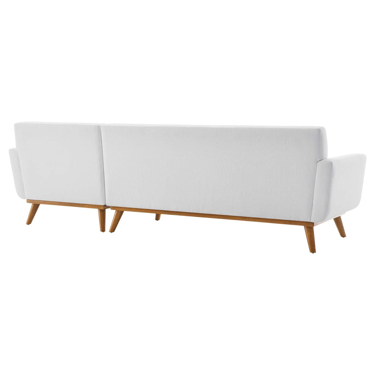 Right-Facing Upholstered Fabric Sectional Sofa - 110 Inch