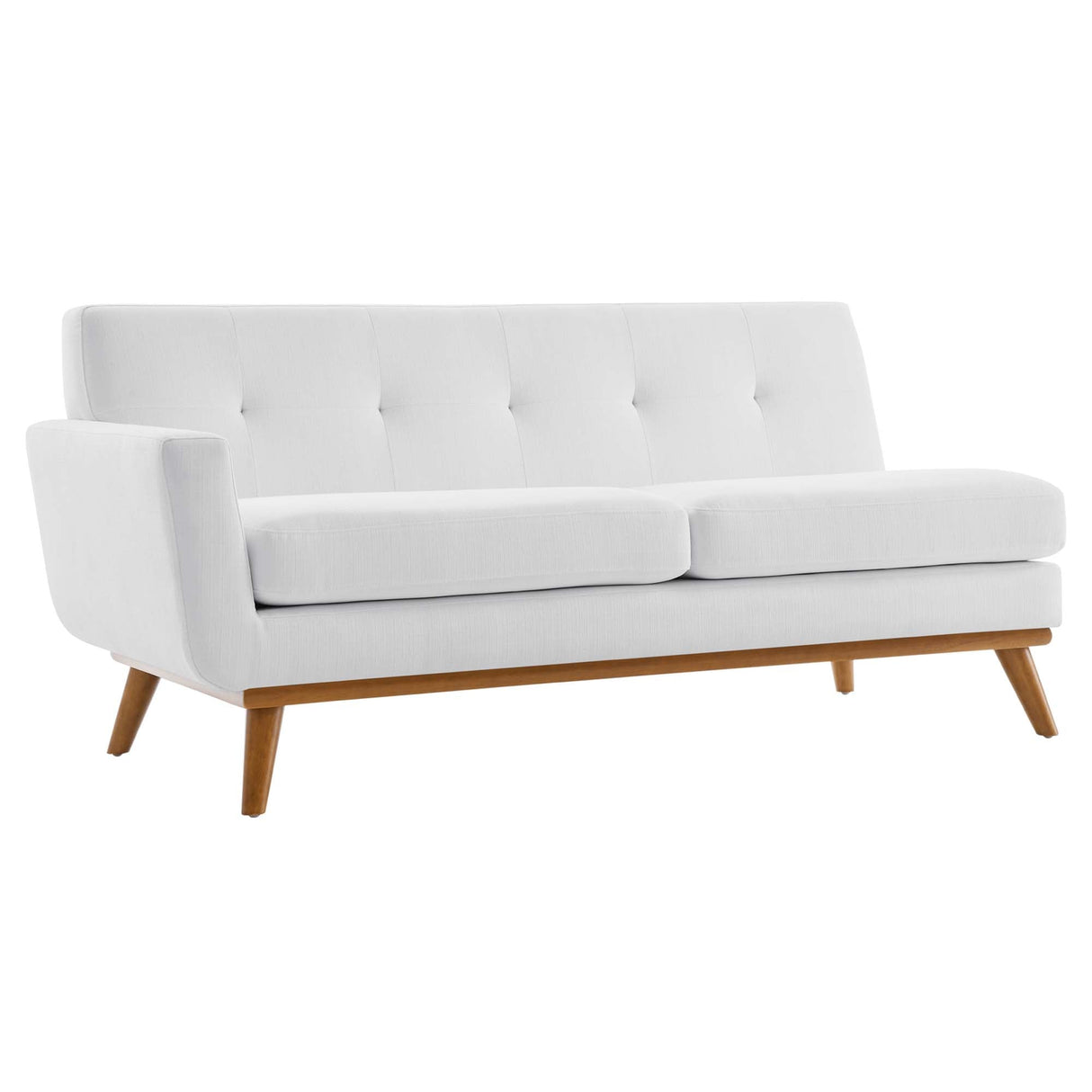 Right-Facing Upholstered Fabric Sectional Sofa - 110 Inch