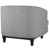 34 Inch Upholstered Fabric Button Tufted Armchair