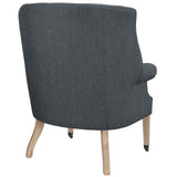 35 Inch Upholstered Fabric Lounge Chair with Front-Leg Casters