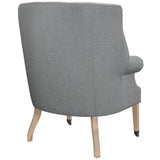 35 Inch Upholstered Fabric Lounge Chair with Front-Leg Casters