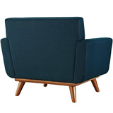 40 Inch Upholstered Fabric Armchair and Ottoman Set