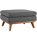 40 Inch Upholstered Fabric Armchair and Ottoman Set