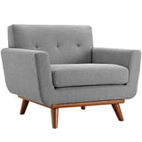40 Inch Upholstered Fabric Armchair and Ottoman Set