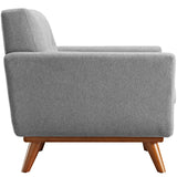40 Inch Upholstered Fabric Armchair and Ottoman Set