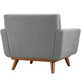 40 Inch Upholstered Fabric Armchair and Ottoman Set