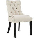 Tufted Fabric Dining Chair with Nailhead Trim
