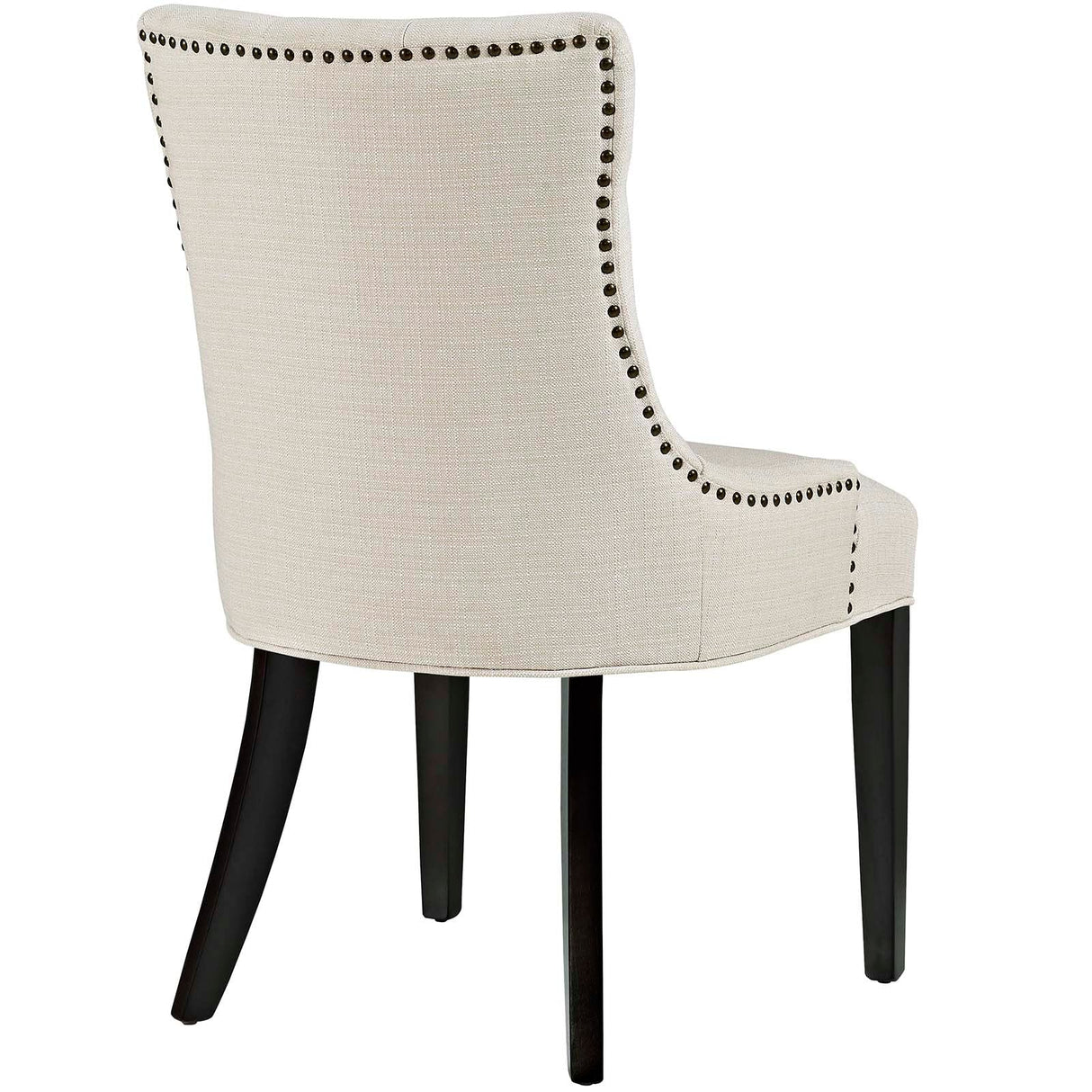 Tufted Fabric Dining Chair with Nailhead Trim