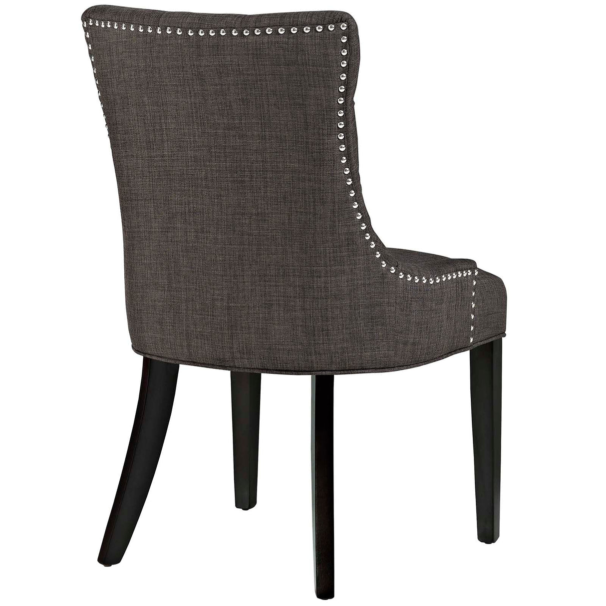 Tufted Fabric Dining Chair with Nailhead Trim
