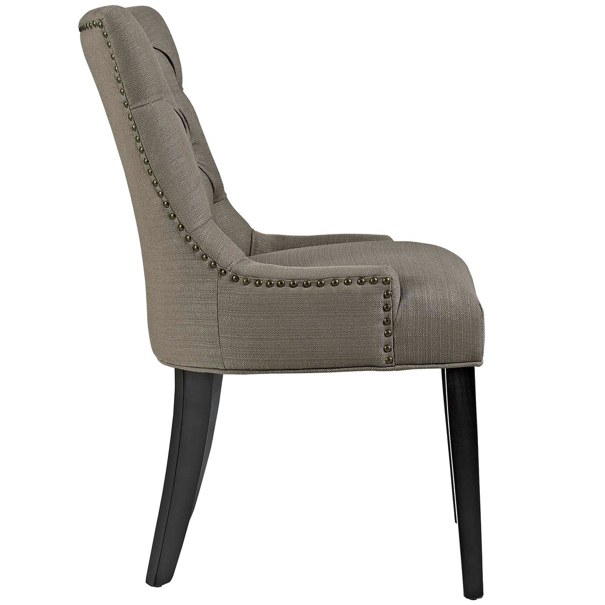 Tufted Fabric Dining Chair with Nailhead Trim