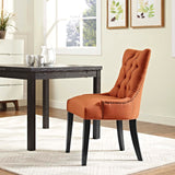 Tufted Fabric Dining Chair with Nailhead Trim
