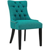 Tufted Fabric Dining Chair with Nailhead Trim