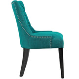 Tufted Fabric Dining Chair with Nailhead Trim