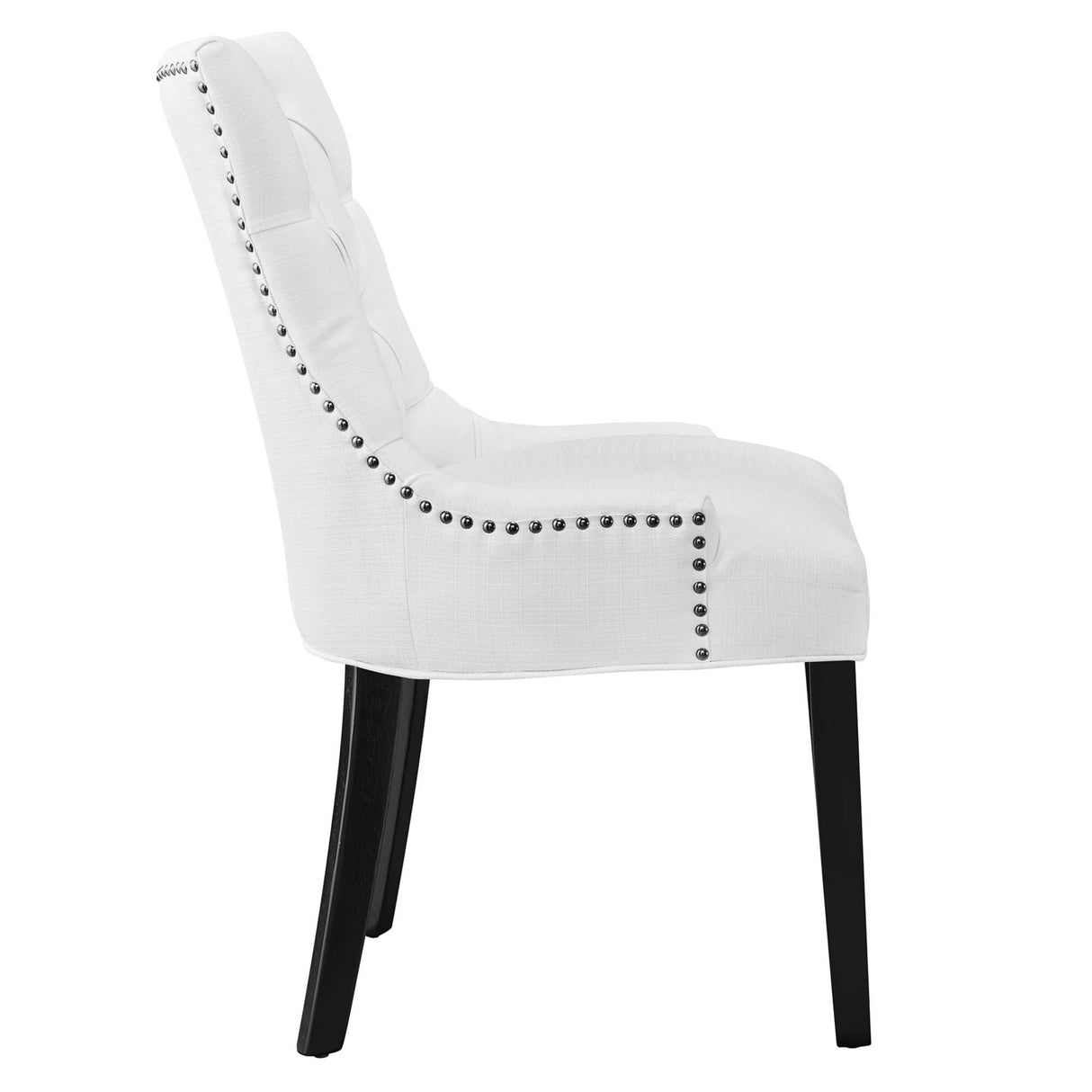 Tufted Fabric Dining Chair with Nailhead Trim