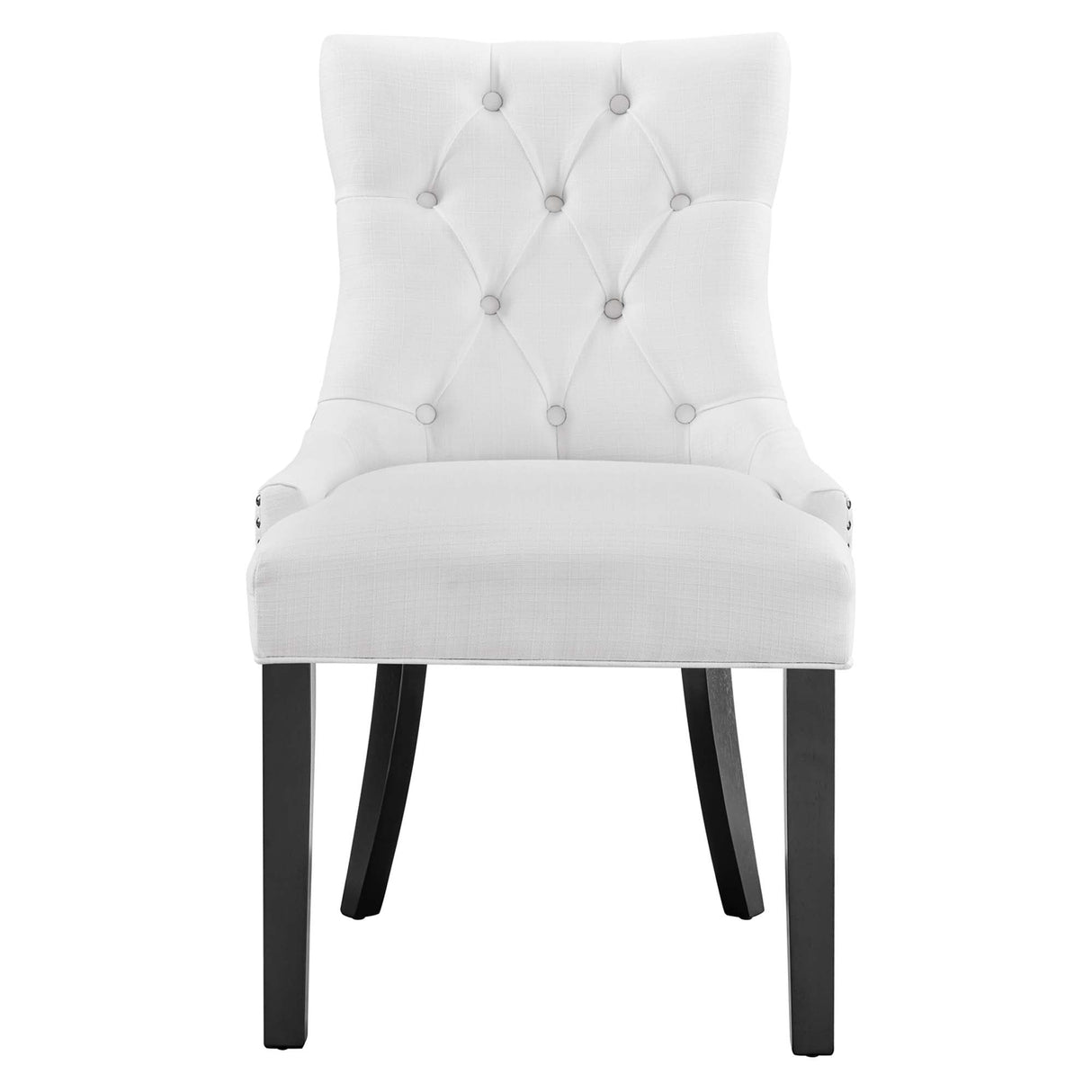 Tufted Fabric Dining Chair with Nailhead Trim