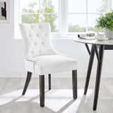 Tufted Fabric Dining Chair with Nailhead Trim