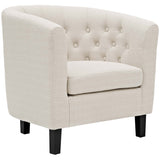 30 Inch Prospect Mid-Century Modern Chesterfield Fabric Accent Armchair