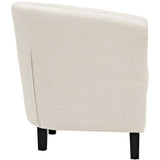 30 Inch Prospect Mid-Century Modern Chesterfield Fabric Accent Armchair