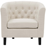 30 Inch Prospect Mid-Century Modern Chesterfield Fabric Accent Armchair