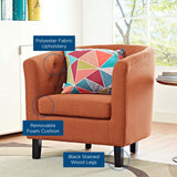30 Inch Prospect Mid-Century Modern Chesterfield Fabric Accent Armchair