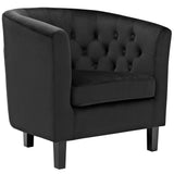 30 Inch Chesterfield Style Performance Velvet Accent Armchair with Button Tufting
