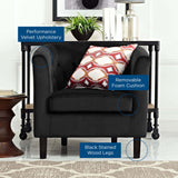 30 Inch Chesterfield Style Performance Velvet Accent Armchair with Button Tufting