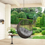 125" Gray Gray Outdoor Hanging Swing Chair (No Stand)