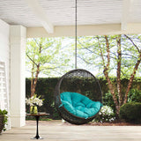 125" Gray Turquoise Outdoor Hanging Swing Chair (No Stand)