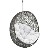 125" Gray White Outdoor Hanging Swing Chair (No Stand)