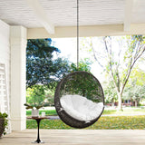 125" Gray White Outdoor Hanging Swing Chair (No Stand)