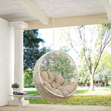 125" White Beige Outdoor Hanging Swing Chair (No Stand)