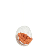 125" White Orange Outdoor Hanging Swing Chair (No Stand)