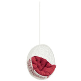 125" White Red Outdoor Hanging Swing Chair (No Stand)