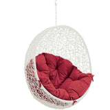 125" White Red Outdoor Hanging Swing Chair (No Stand)