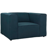 46 Inch Modular Upholstered Fabric Armchair