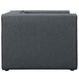 46 Inch Modular Upholstered Fabric Armchair