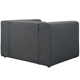 46 Inch Modular Upholstered Fabric Armchair