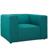 46 Inch Modular Upholstered Fabric Armchair