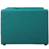 46 Inch Modular Upholstered Fabric Armchair