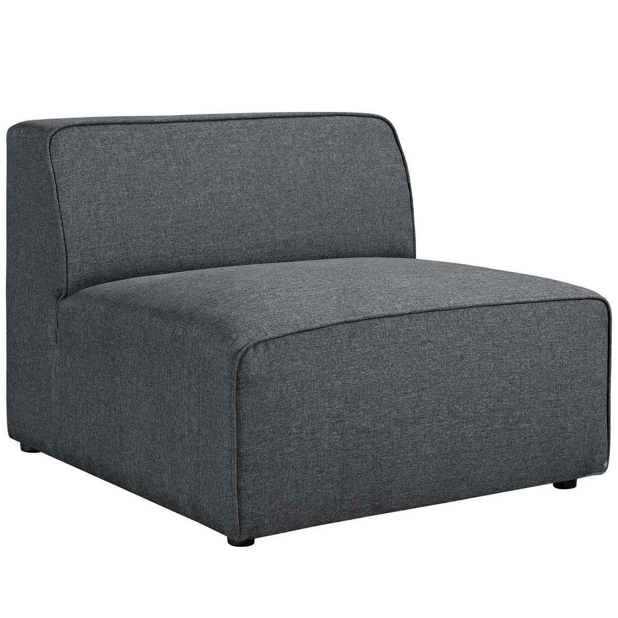 Modern Fabric Armless Sectional Chair – 35 Inch Gray