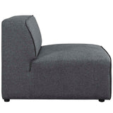 Modern Fabric Armless Sectional Chair – 35 Inch Gray