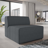 Modern Fabric Armless Sectional Chair – 35 Inch Gray