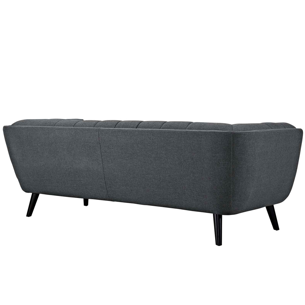 2 Piece 130" Broad Profile Upholstered Fabric Sofa and Armchair Set in Gray