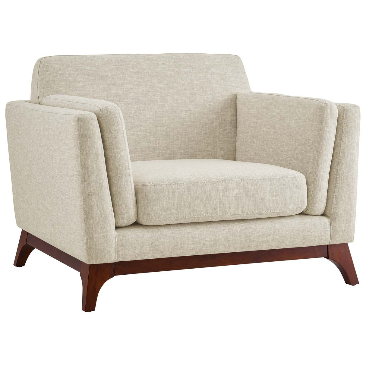 35 Inch Upholstered Fabric Armchair