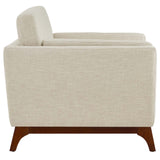 35 Inch Upholstered Fabric Armchair
